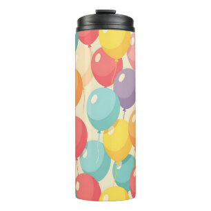 Party balloons in different colors thermal tumbler