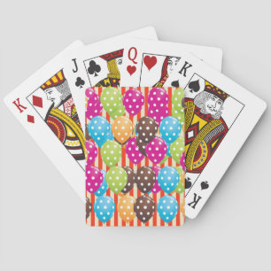 Party Balloons Stripes polka dots circus Fun Playing Cards
