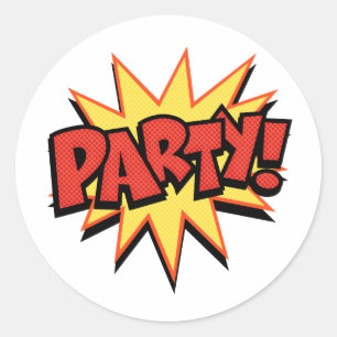 Party Bang Classic Round Sticker