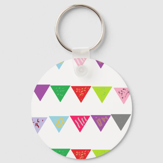 Party banner deco keychain (Front)