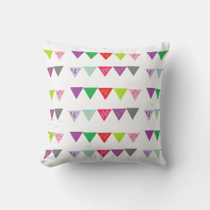 Party banner deco throw pillow