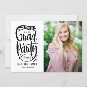 Party Banner EDITABLE COLOR Graduation Invitation