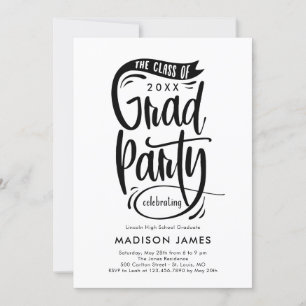 Party Banner Graduation Party Invitation