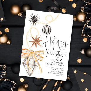 Party Baubles Holiday Party Card