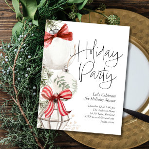 Party Baubles Holiday Party Card