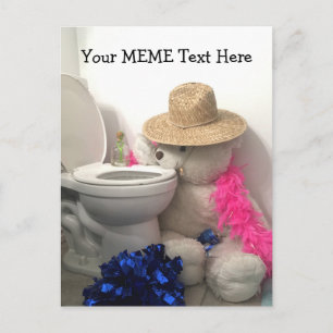 Party Bear Create a MEME customize personalize Postcard