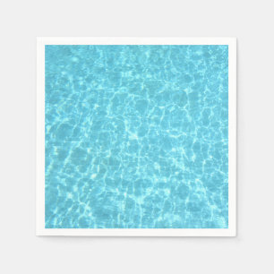 Party Blue Water Swimmingpool Blank Template Paper Napkin