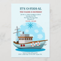 Party Boat Fishing Invitation