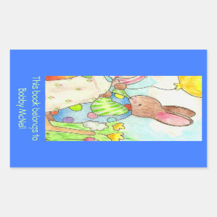 Party Bunny bookplate Sticker