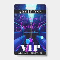 Party Bus Blacklight Dance Sweet 16 VIP Pass