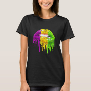 Party Carnival Gifts Lips Mardi Gras T-Shirt