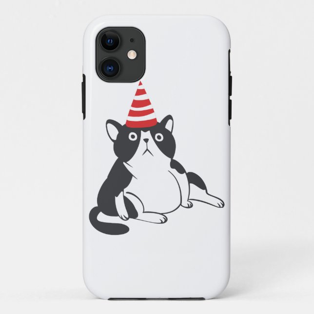 Party cat - Choose background colour Case-Mate iPhone Case (Back)