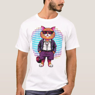 Party Cat in Sunglasses – Disco Outfit T-Shirt