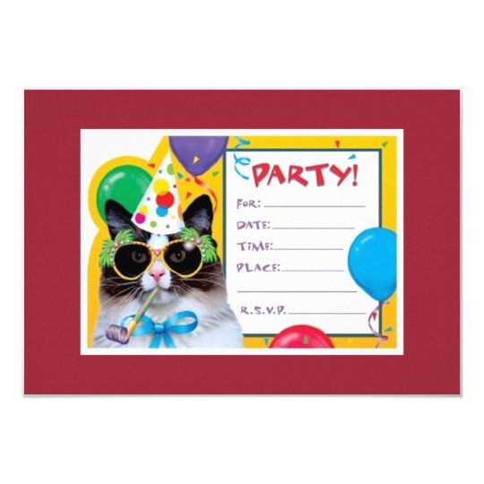 Party Cat is ready for your birthday! Card