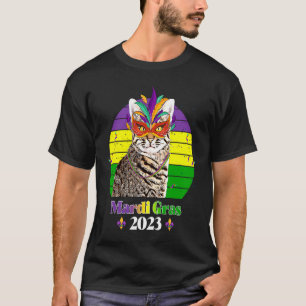 Party Cat Mask Beads Mardi Gras 2023 1 T-Shirt