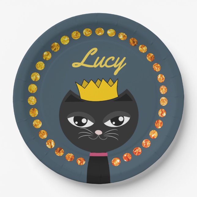Party Cat Paper Plate (Front)