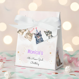 Party cats meow-gical kids birthday favor box