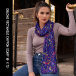 Party Celebration Colourful Confetti Blue Chiffon Scarf<br><div class="desc">Party Celebration Colourful Confetti Blue Background Chiffon Scarf. Personalize it with your artwork. Edit it to change the coloured background. For any occasion,  New Year's Day,  4th of July,  Christmas,  Mother's Day,  birthday,  a gift for you or someone special.</div>