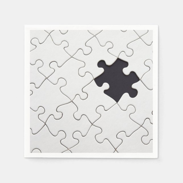 Party Celebration Puzzle Pieces Paper Napkins (Front)
