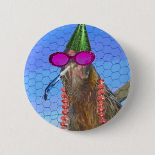 Party Chicken 2 Inch Round Button