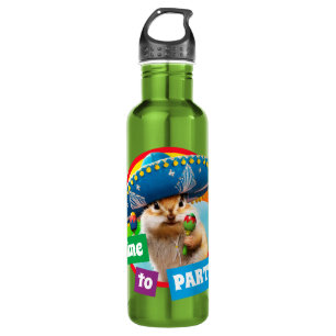 Party Chipmunk In Sombrero 710 Ml Water Bottle