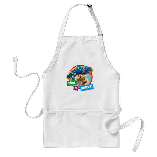 Party Chipmunk In Sombrero Standard Apron (Front)