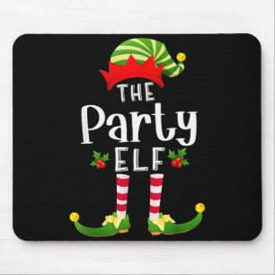 Party Christmas Elf Matching Pajama X-mas Party  Mouse Pad