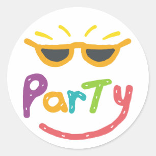 Party Classic Round Sticker