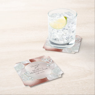 Party Coasters   Terracotta Rust Shimmer