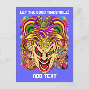 Party Combo Pk Pick from Witch Doctor Jester Clown Invitation Postcard