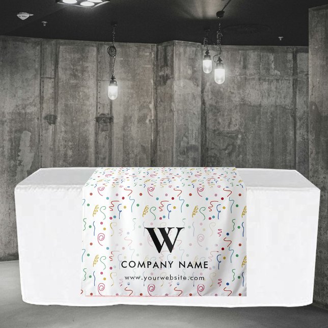 Party Confetti Custom Business Runner Banner Tapestry (Party Confetti Custom Business Table Runner Banner Tapestry)
