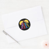 Party Confetti Emoji Classic Round Sticker (Envelope)