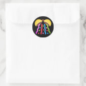 Party Confetti Emoji Classic Round Sticker (Bag)