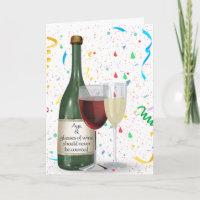 Party Confetti Wine Bottle Birthday 