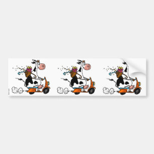 party cow scrapbook sticker