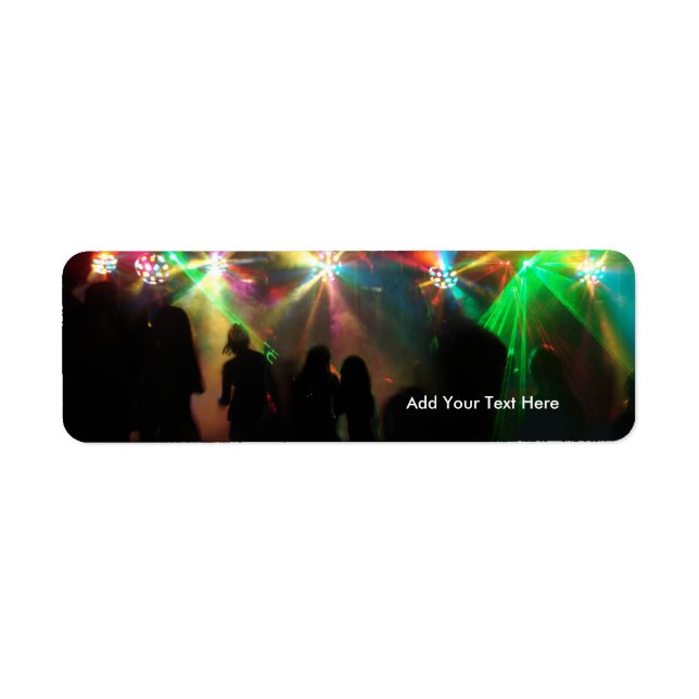 Party Crowd Mirror Balls Dance Party Address Label (Front)