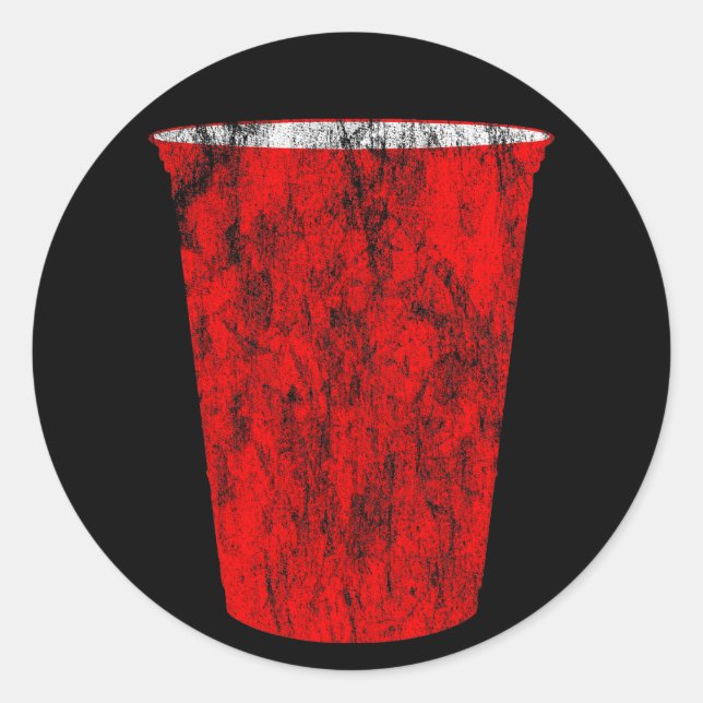 party cup classic round sticker (Front)