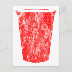 party cup invitation postcard