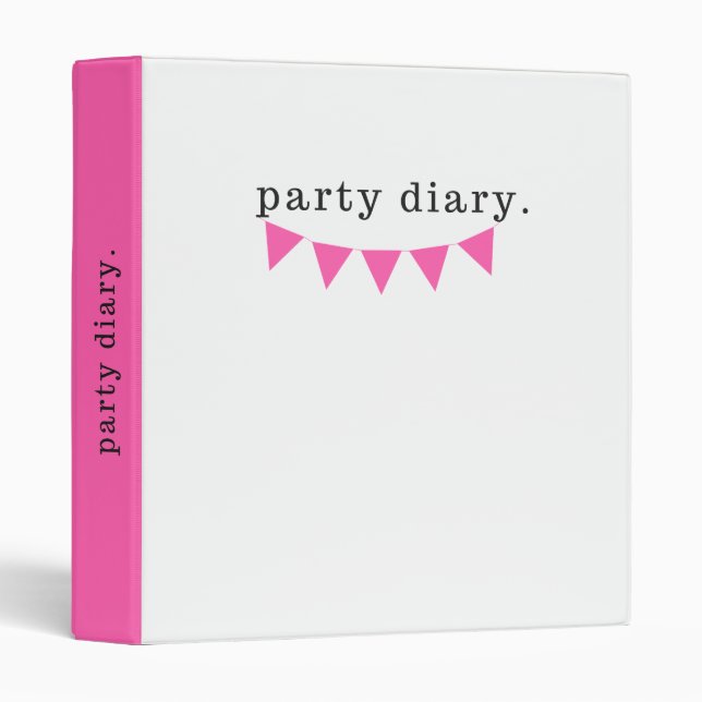 Party Diary Binder (Front/Spine)