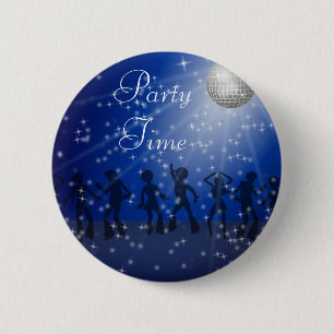 Party Disco Style, 2¼ Inch Round Button