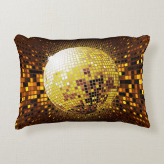 Party Disco: Vintage Glowing Lights. Accent Pillow