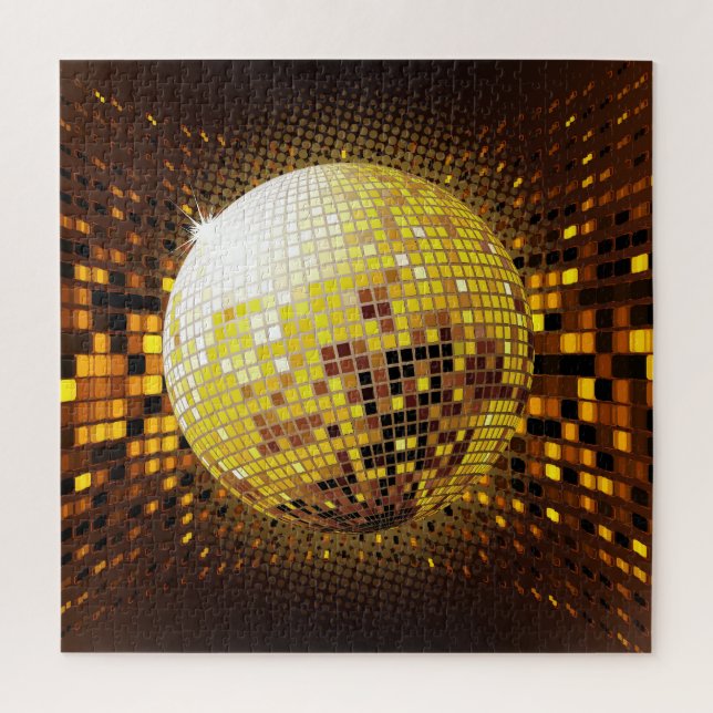 Party Disco: Vintage Glowing Lights. Jigsaw Puzzle (Vertical)