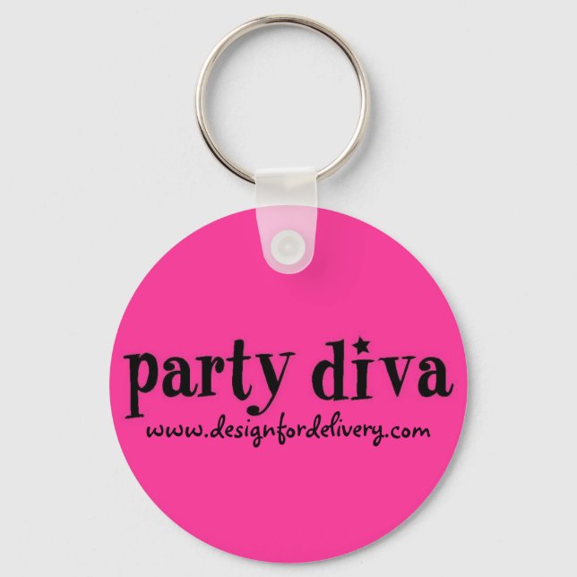 Party Diva Keychain (Front)