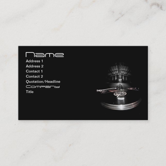 Party DJ business card with social icons updated (Front)