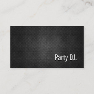 Party DJ Cool Black Metal Simplicity Business Card