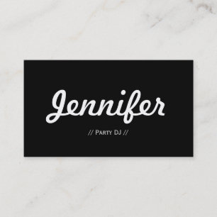 Party DJ - Minimal Simple Concise Business Card
