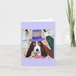 Party Dog Basset Hound Invitation