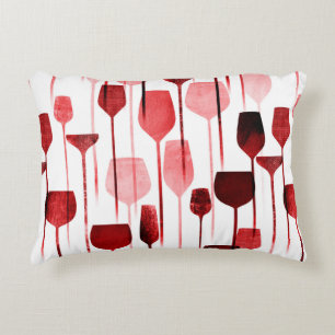 Party drinks seamless pattern accent pillow