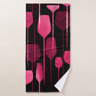 Party drinks seamless pattern bath towel