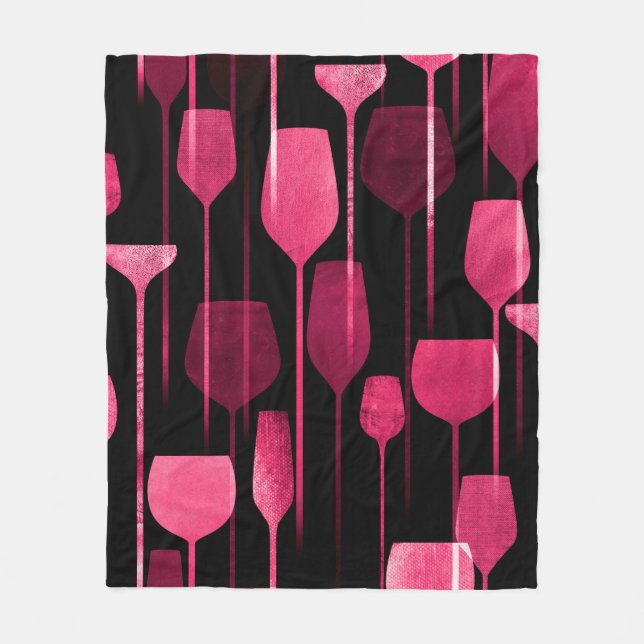 Party drinks seamless pattern fleece blanket (Front)